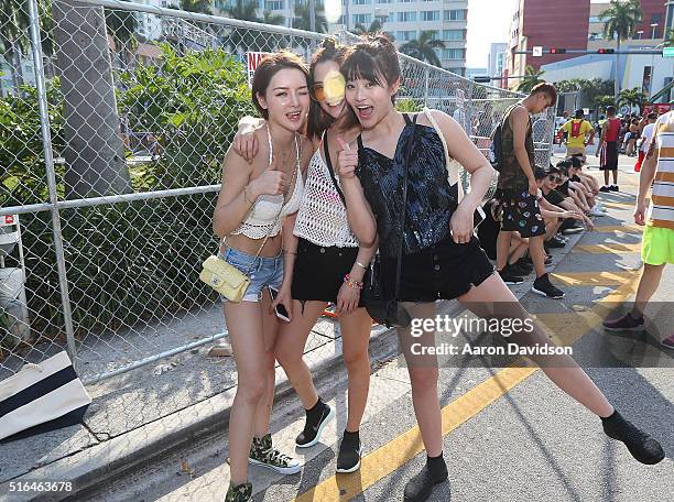 Guests attend Ultra Music Festival 2016 on March 18, 2016 in Miami, Florida.