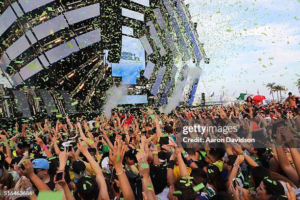 Guests attend Ultra Music Festival 2016 on March 18, 2016 in Miami, Florida.