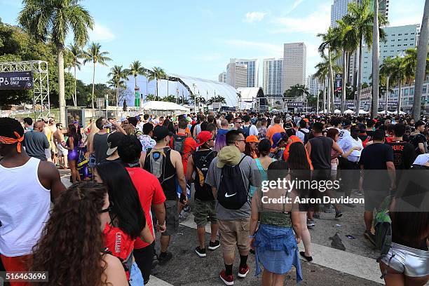 Guests attend Ultra Music Festival 2016 on March 18, 2016 in Miami, Florida.