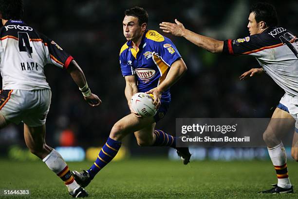 Kevin Sinfield of Leeds in action during the Tetley's Super League Grand Final between Bradford Bulls and Leeds Rhinos at Old Trafford on October 16,...