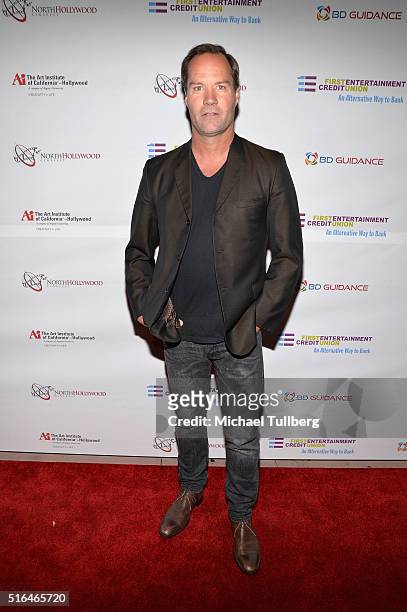 Actor Bojesse Christopher attends the premiere of Red Compass Media's film "The Lost Tree" at Laemmle NoHo 7 on March 18, 2016 in North Hollywood,...