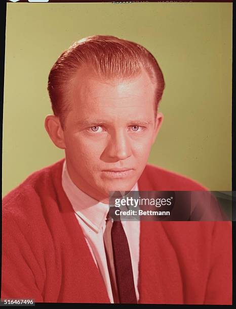 Head and shoulders portrait photo of actor Gary Crosby , the son of Bing Crosby and the father of Denise Crosby. Ca. 1960.