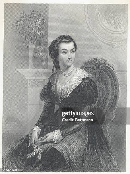 Abigail Smith Adams . Engraved after painting. Undated Photograph.