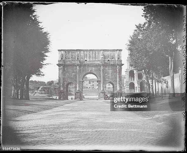 ARCH OF CONSTANTINE, ROME, ITALY.PHOTOGRAPH 1894.