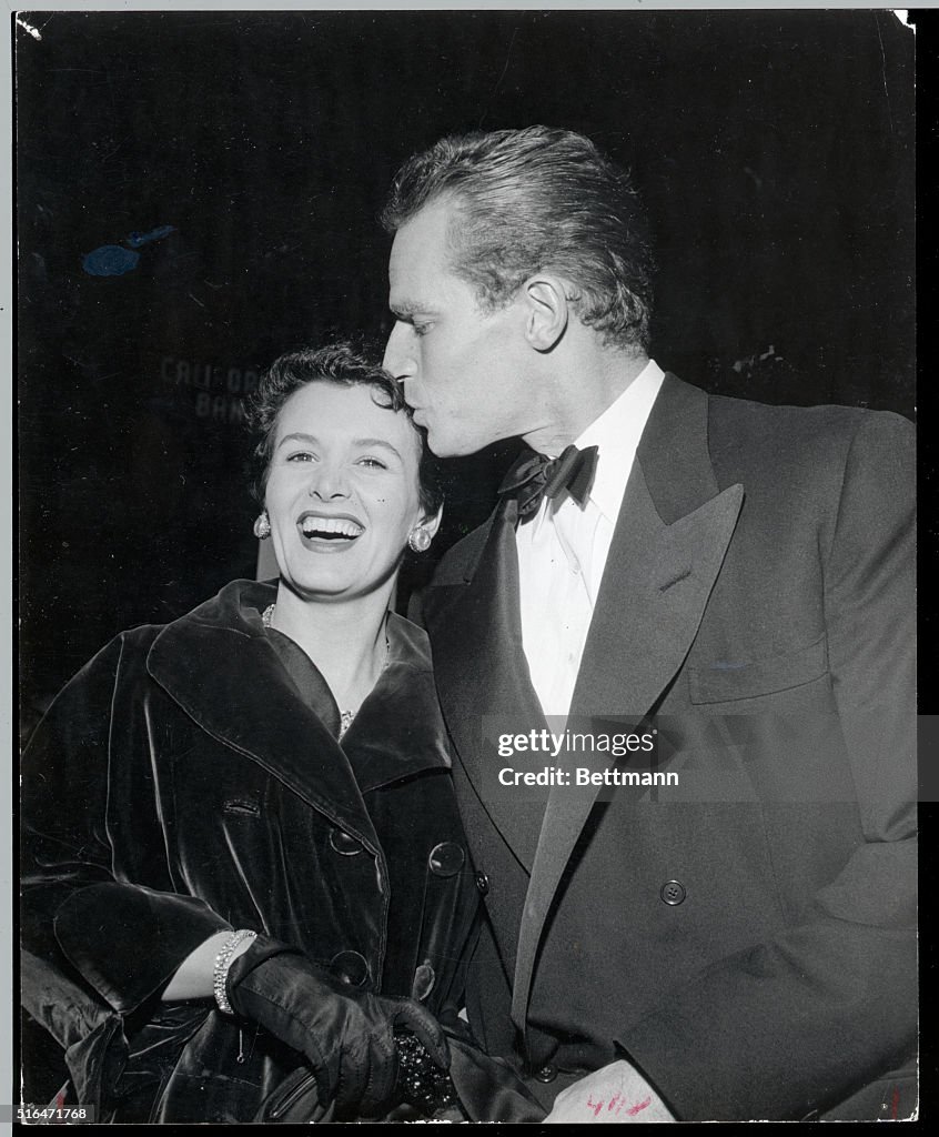 Actor Charlton Heston And Wife Lydia