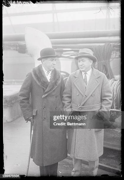 Football Great Knute Rockne Posing With Charles M. Byrne