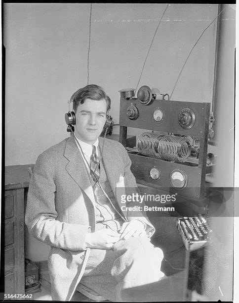 President Hoover's son becomes supervisor radio communication between airplanes. Los Angeles, California. President hoover's son, Robert Hoover, Jr....