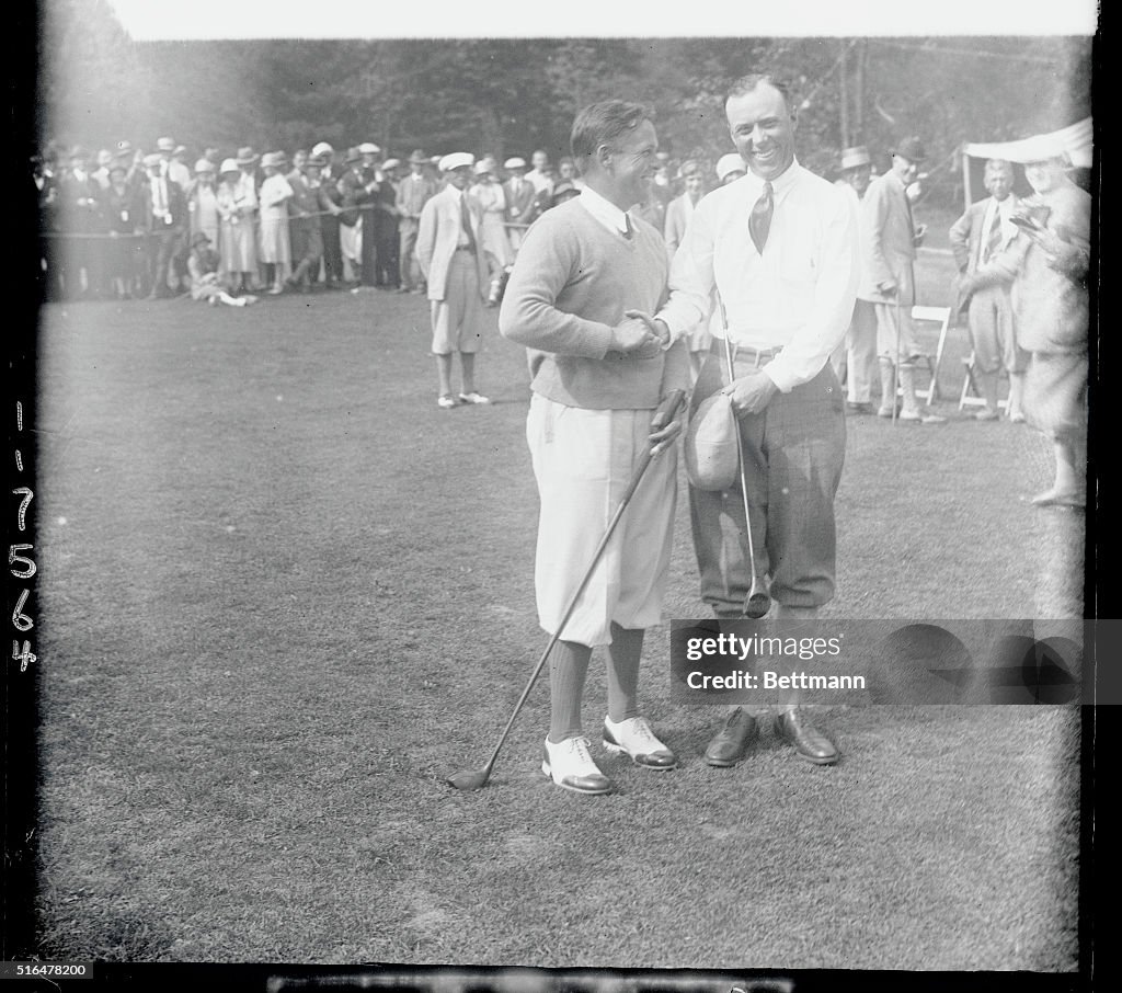 Bobbie Jones Shaking Chick Evan's Hand