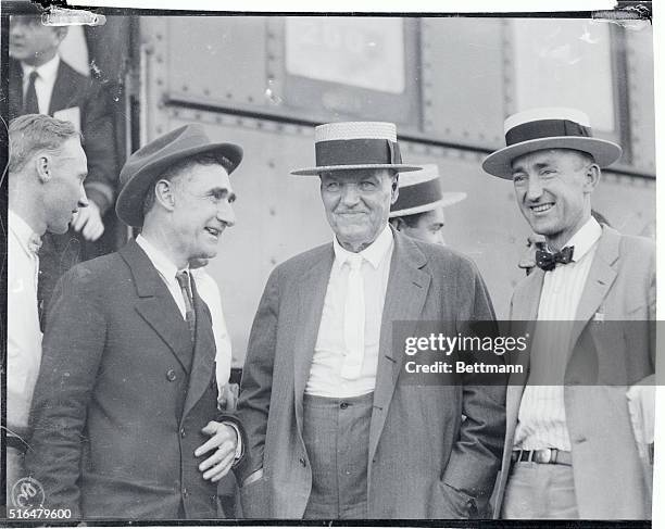 Left to right: John Scopes, Clarence Darrow and John Neal.