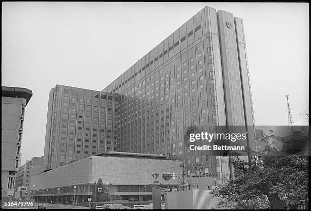 The new 17-story Imperial Hotel, located at the same spot the famous old Imperial stood for 45 years, towers over Tokyo traffic. Following its...