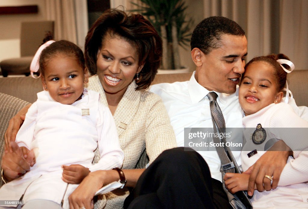 Senate Hopeful Barack Obama Waits For Election Results