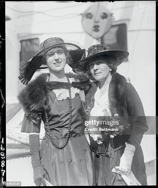 Mme. Gadski Tauscher, , with daughter on the S. S. Resolute..