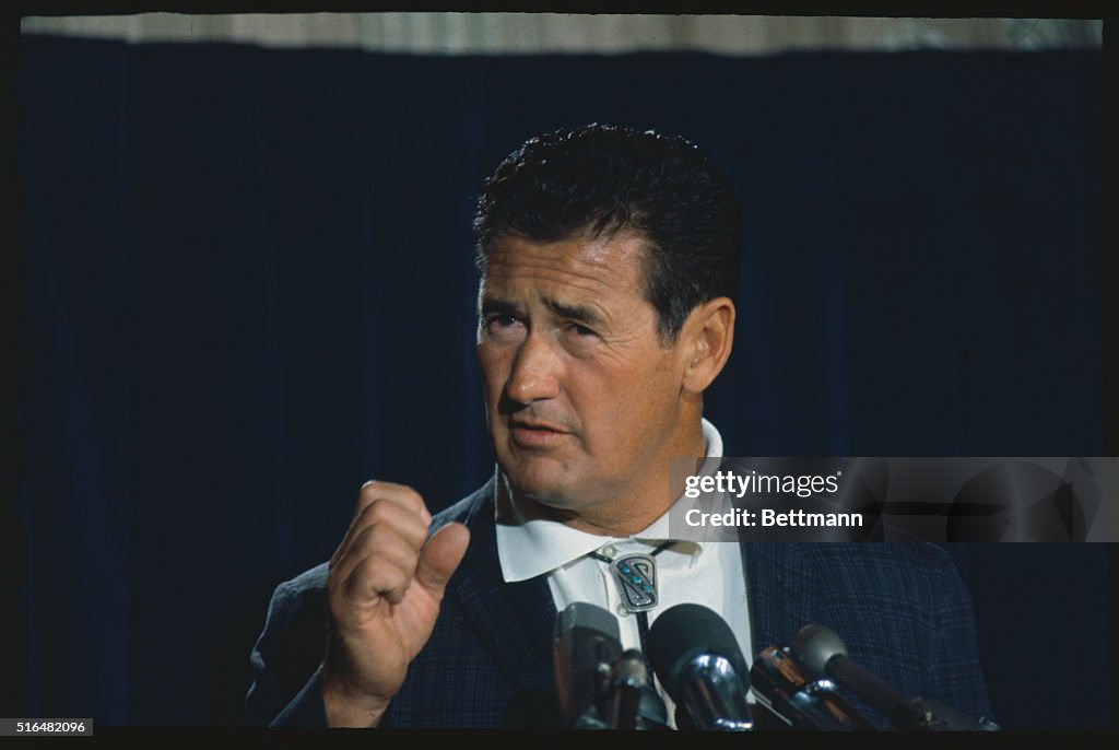 Ted Williams Speaking a News Conference