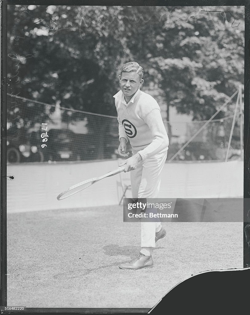R. L. Murray with Tennis Racket