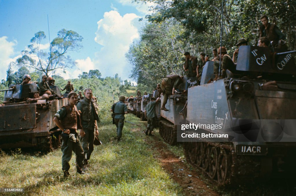 Military Tanks on the Move in Cambodia