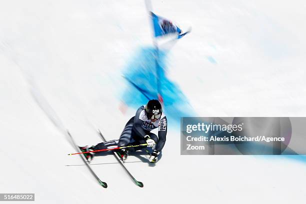 Marcus Sandell of Finland in action during the Audi FIS Alpine Ski World Cup Finals Men's Giant Slalom and Women's Slalom on March 19, 2016 in St....