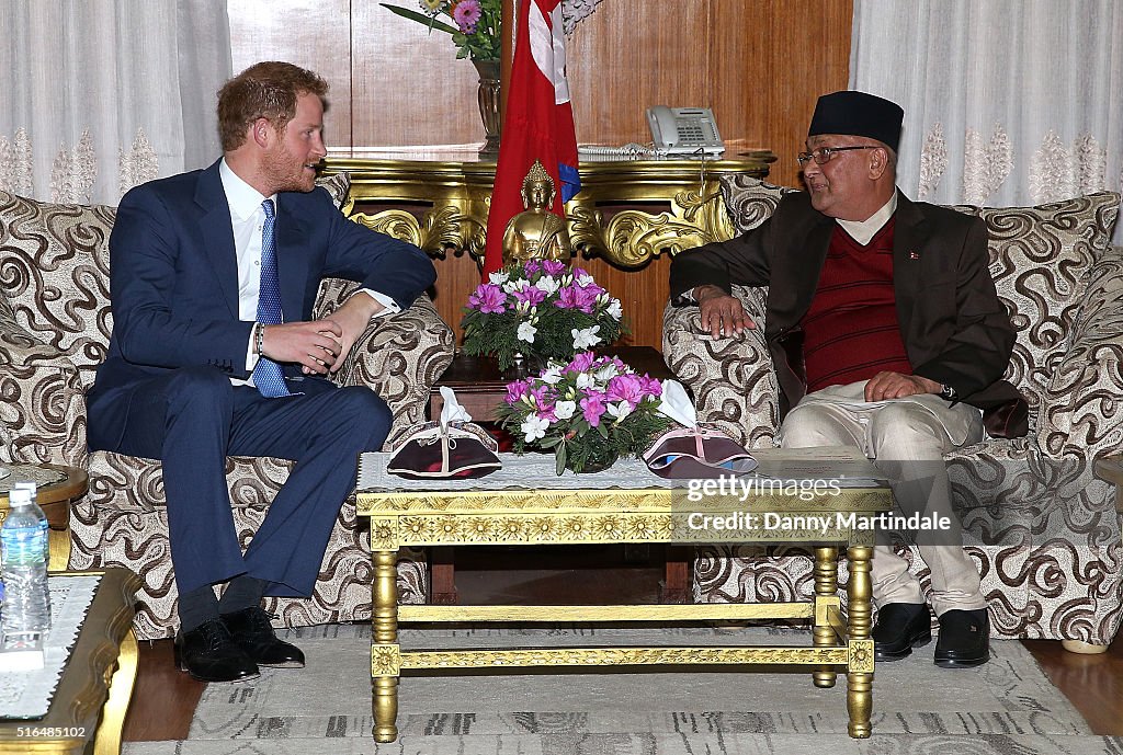 Prince Harry Visits Nepal - Day 1