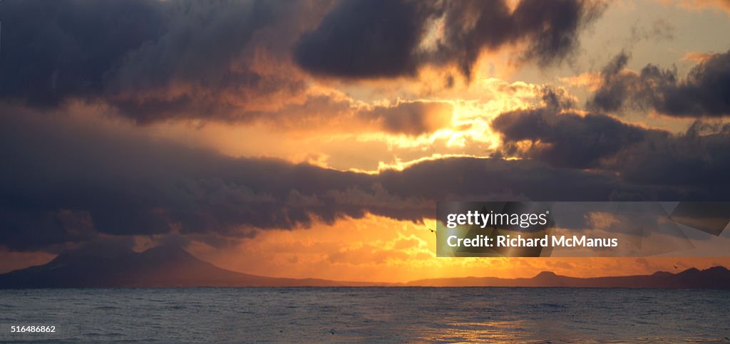 Rausu harbour at dawn.