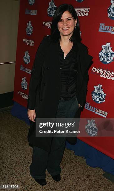 Actress Linda Fiorentino attends the Comedy Central Election Night Party on November 2, 2004 at The Park, In New York City.