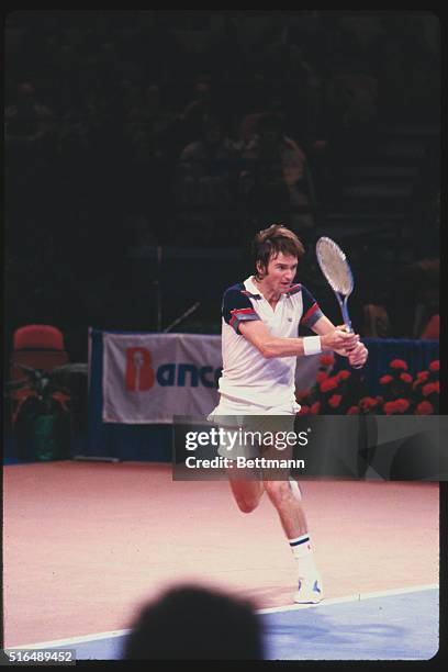 New York: Jimmy Connors in action during the Grand Prix Masters at Madison Square Garden.