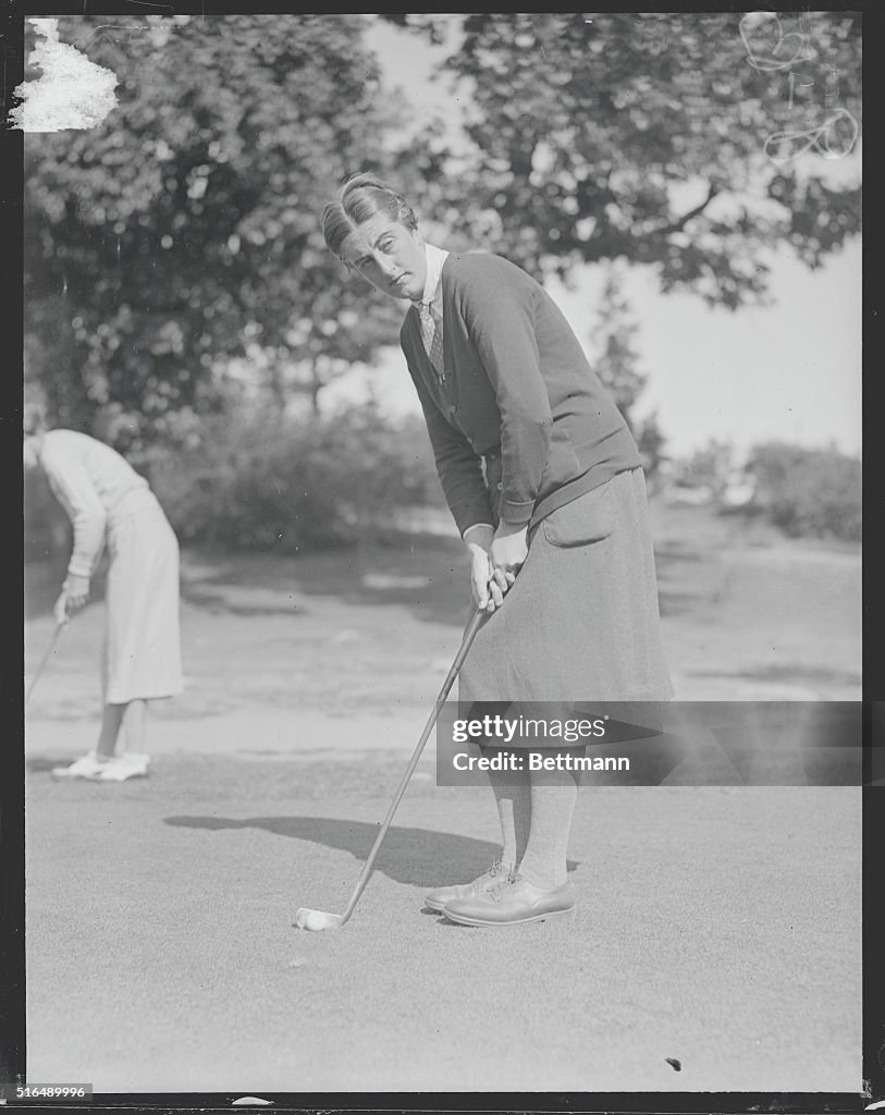 Enid Wilson Playing Golf
