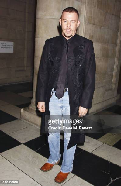Fashion designer Alexander McQueen attends the British Fashion Awards 2004 at the Victoria and Albert Museum on November 2, 2004 in London. Run by...