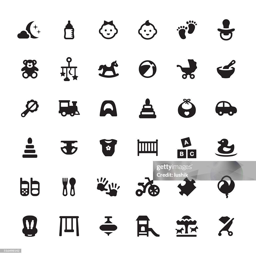 Babies vector symbols and icons