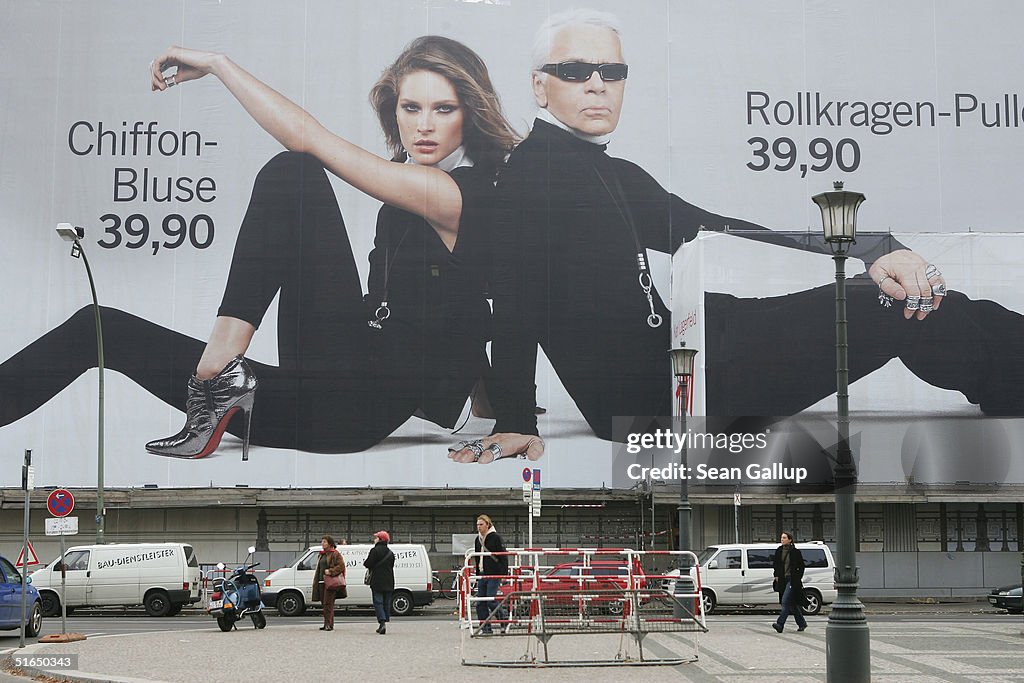 Giant H&M Billboard Advertises Karl Lagerfeld Collection