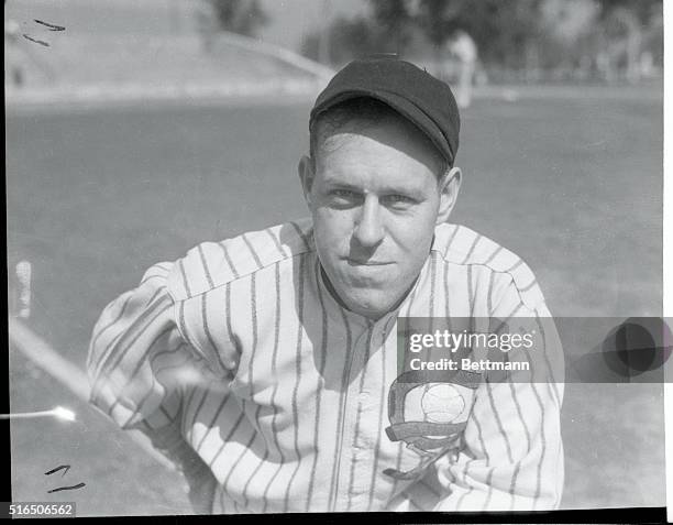 White Sox Start Training Grind. Lou Fonseca, player manager of the Chicago White Sox, reaches out to meet the ball during a practice game at...