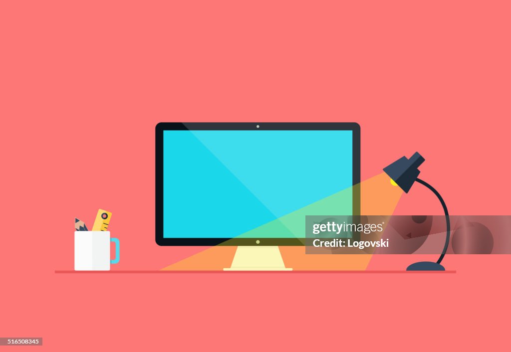 Flat Workspace Background