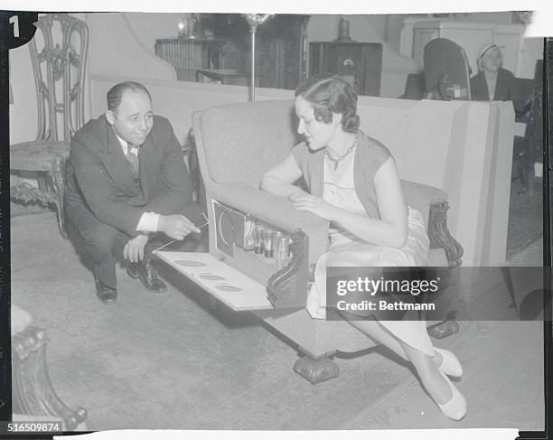 Los Angeles: The Radio Chair. The latest invention for the lazy man is the radio chair, invented by Joe and Louis Davis and shown during the...