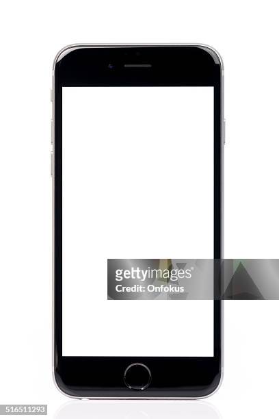 apple iphone 6 blanco pantalla aislado sobre fondo blanco - pinterest fotografías e imágenes de stock