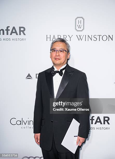 Guest attends the 2016 amfAR Hong Kong gala at Shaw Studios on March 19, 2016 in Hong Kong, Hong Kong.