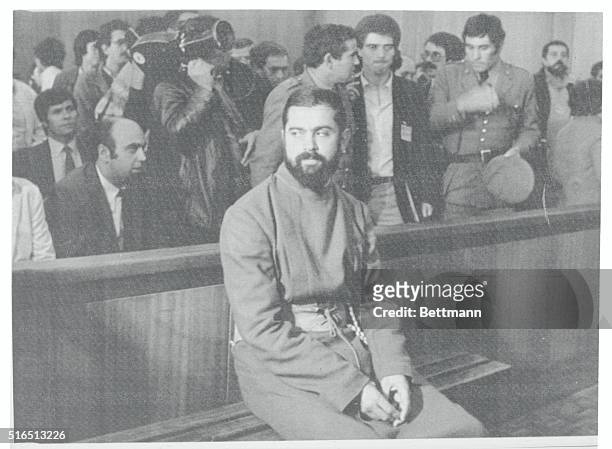 Vial Nova Ourem, Portugal: The father Juan Fernandez Khron in the court where he begun to be tried on charges of trying to assassinate pope John Paul...