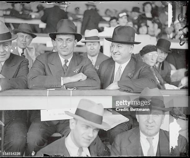 Viewing Kentucky Derby. James Roosevelt , son of the President, and Postmaster General James A. Farley, were among the throng of notables who viewed...