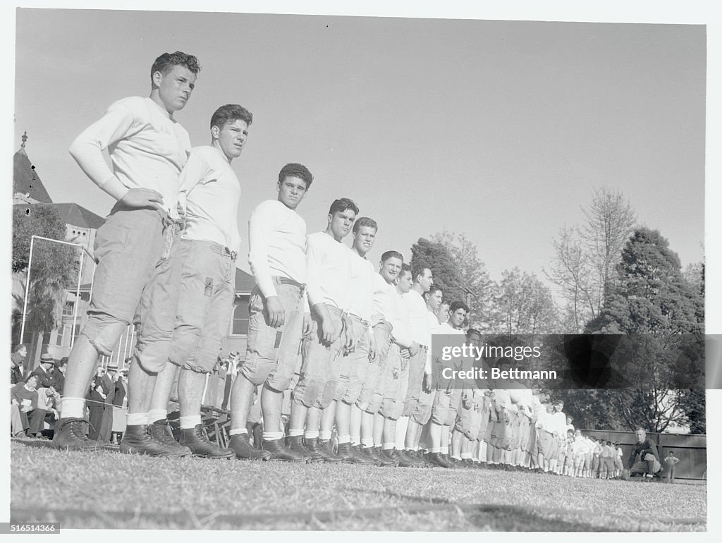 University of Southern California Football Tryouts in Field Formation