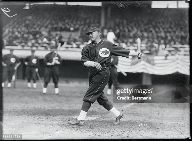 Buffalo third baseman, Arthur Clyde Engle, ex Boston player.