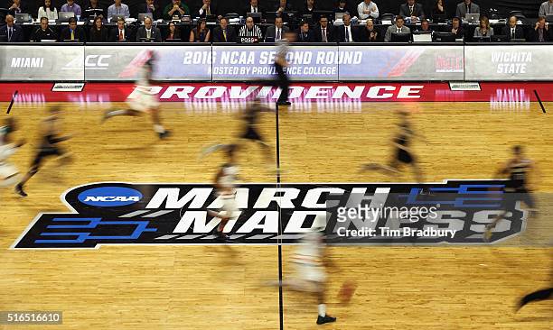 General view as the Miami Hurricanes face the Wichita State Shockers during the second round of the 2016 NCAA Men's Basketball Tournament at Dunkin'...