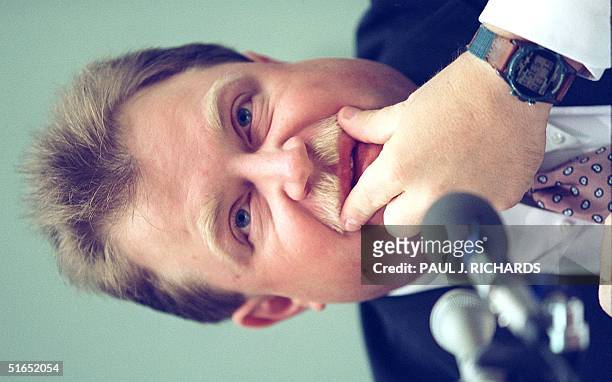 Richard Jewell testifies 30 July before the US House Committee On The Judiciary in Washington, DC. At one time, Jewell was considered by the FBI to...