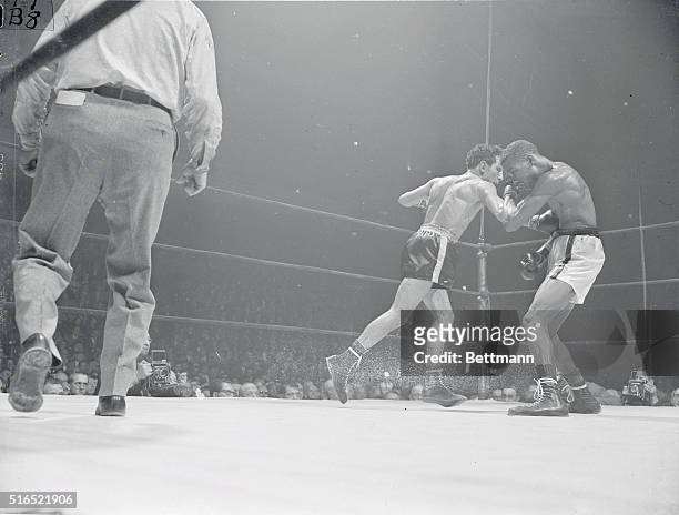 Knocked Breathless. Saddler gasps as Pep scores with belt to stomach in 10th round. Sellout crowd paid $87 saw a rough thrill-packed battle as Pep...