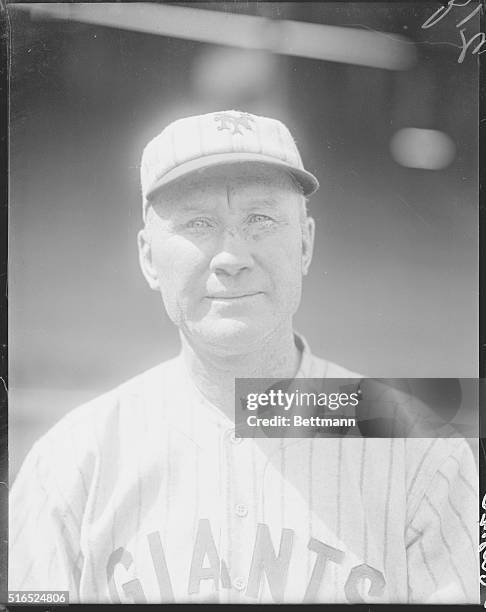 San Antonio: New York Giants Train at San Antonio, Texas. Close-up of Hugh Jennings is shown.