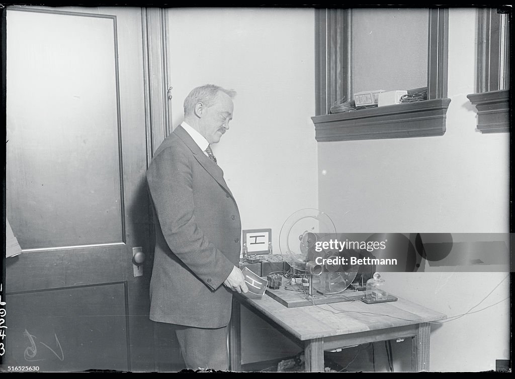 C Francis Jenkins with Radio Apparatus for Movies