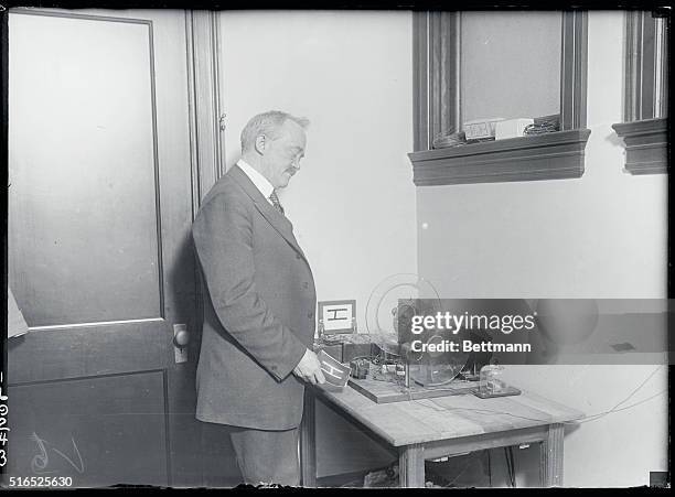 Moving pictures by radio the latest...C. Francis Jenkins and his apparatus with which he claims to be able to conduct a movie show by radio. The...