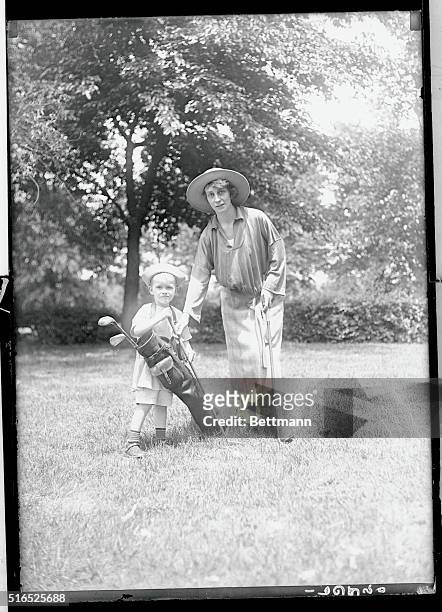 The Baroness Von Thermann. Wife of the Councillor at the German Embassy at Washington, who has taken up the game of golf with her son Gohann. She may...
