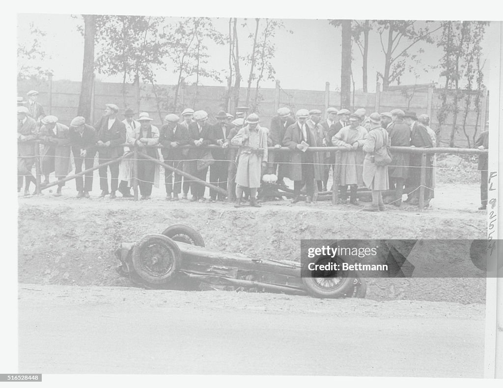 Wreckage of Antonio Ascari's Car