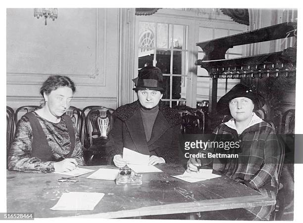 The three women members of the German Reichstag, who accompanied the male members to the interparliamentary union meeting at Washington, had nothing...