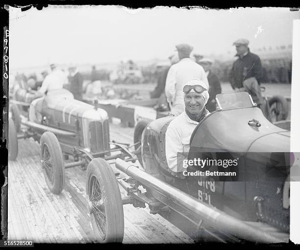 Earl Cooper, auto racer, taken at the auto races at Salem, New Hampshire.