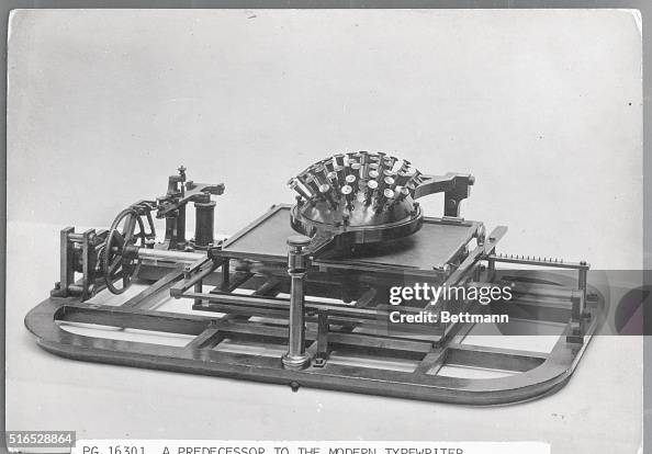 First Writing Machine A predecessor to the modern typewriter. Machine invented by Albert ...