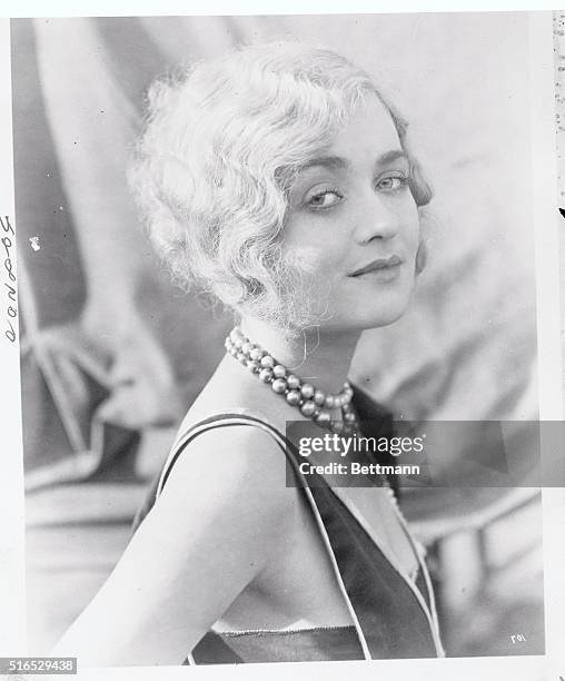 Constance Bennett, actress, bride of Philip Plant, heir to fortune. The above photo shows charming Constance Bennett, twenty-two, actress, and...