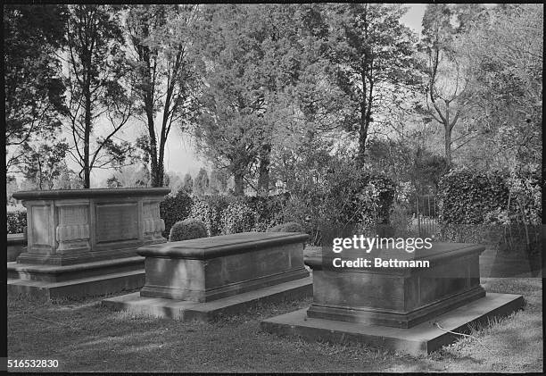 Family Burial ground at Wakefield George Washington's birthplace near Montress, Virginia . The father, grandfather of George Washington together with...